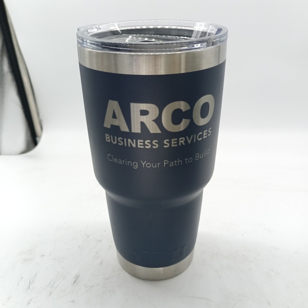 YETI Rambler 30 oz Tumbler Navy Blue Arco Business Services MagSlider Lid a13